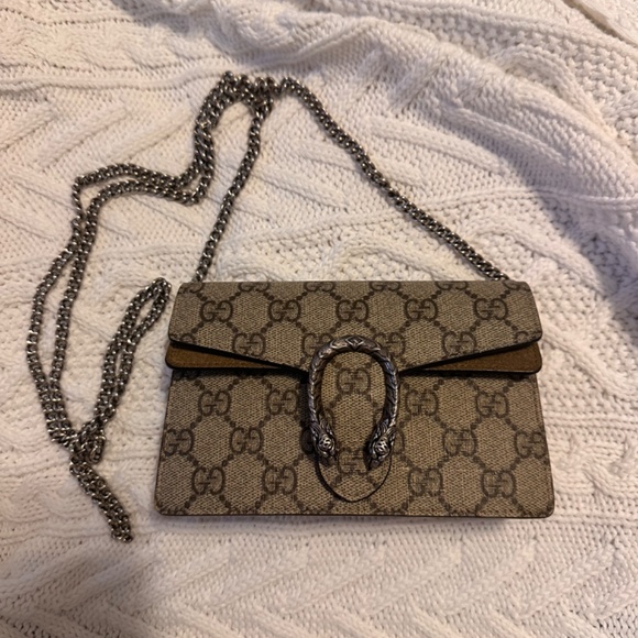 GG Supreme Monogram Super Mini Dionysus Shoulder Bag Taupe - Picture 7 of 7